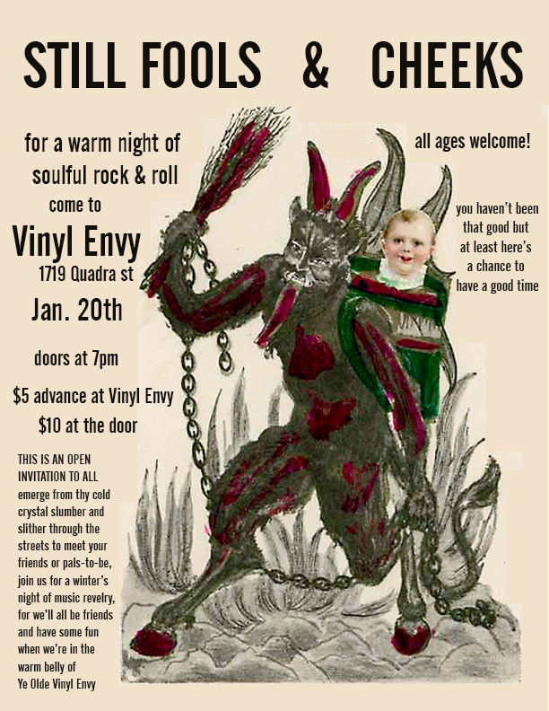 Still Fools, Cheeks @ Vinyl Envy Jan 20 2017 - May 5th @ Vinyl Envy