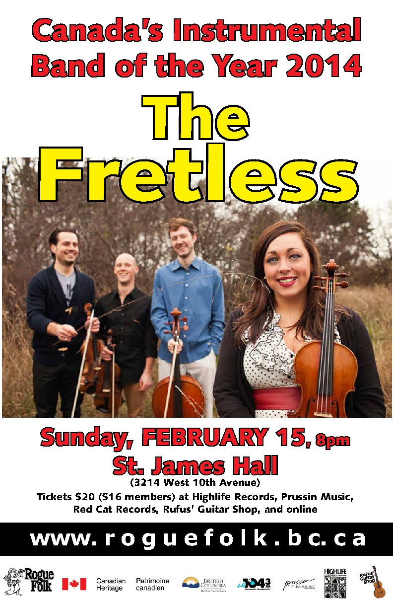 The Fretless @ St. James Community Hall Feb 15 2015 - May 7th @ St. James Community Hall