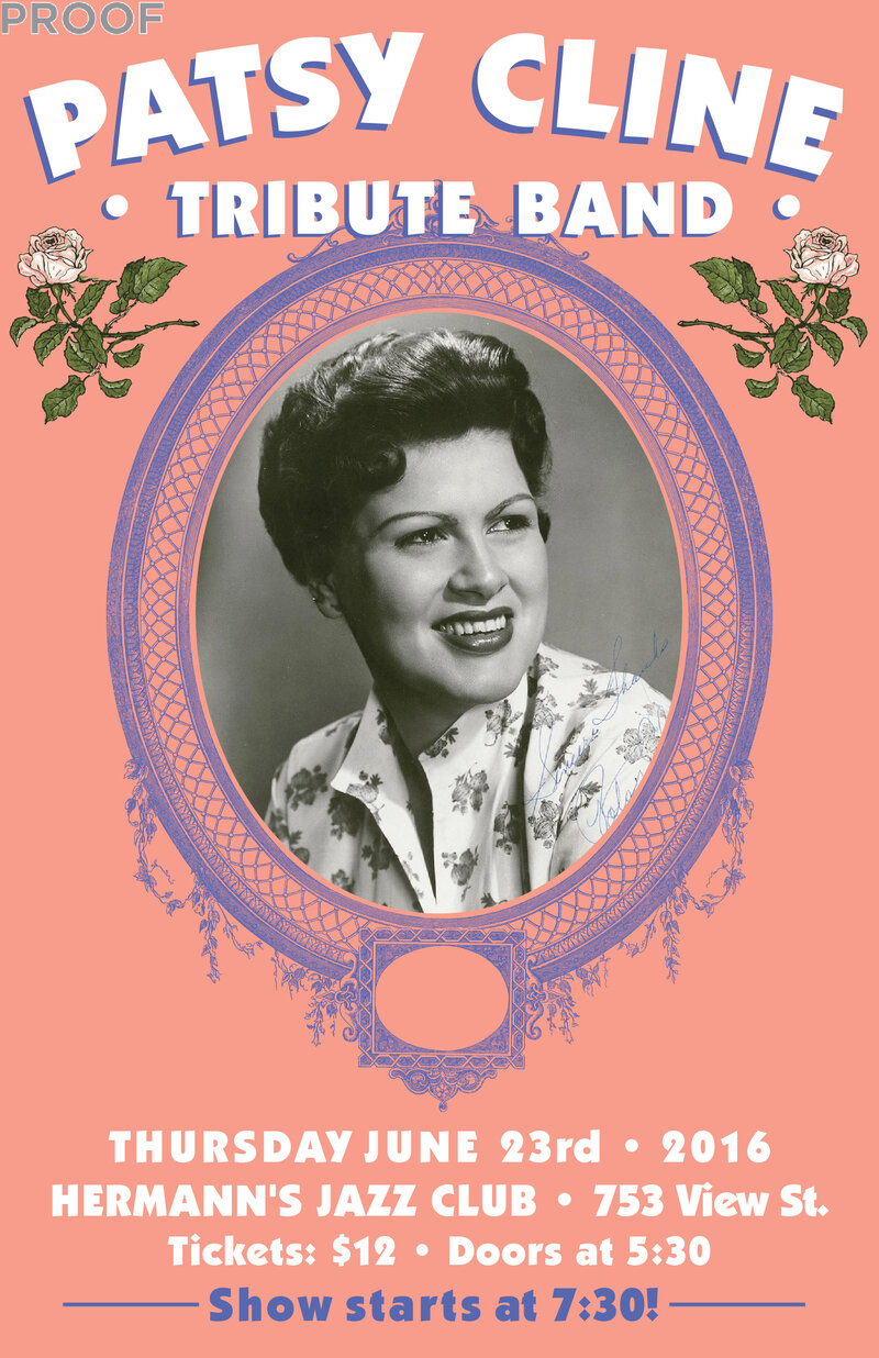 Patsy Cline Tribute Band  @ Hermann's Jazz Club Jun 23 2016 - May 9th @ Hermann's Jazz Club
