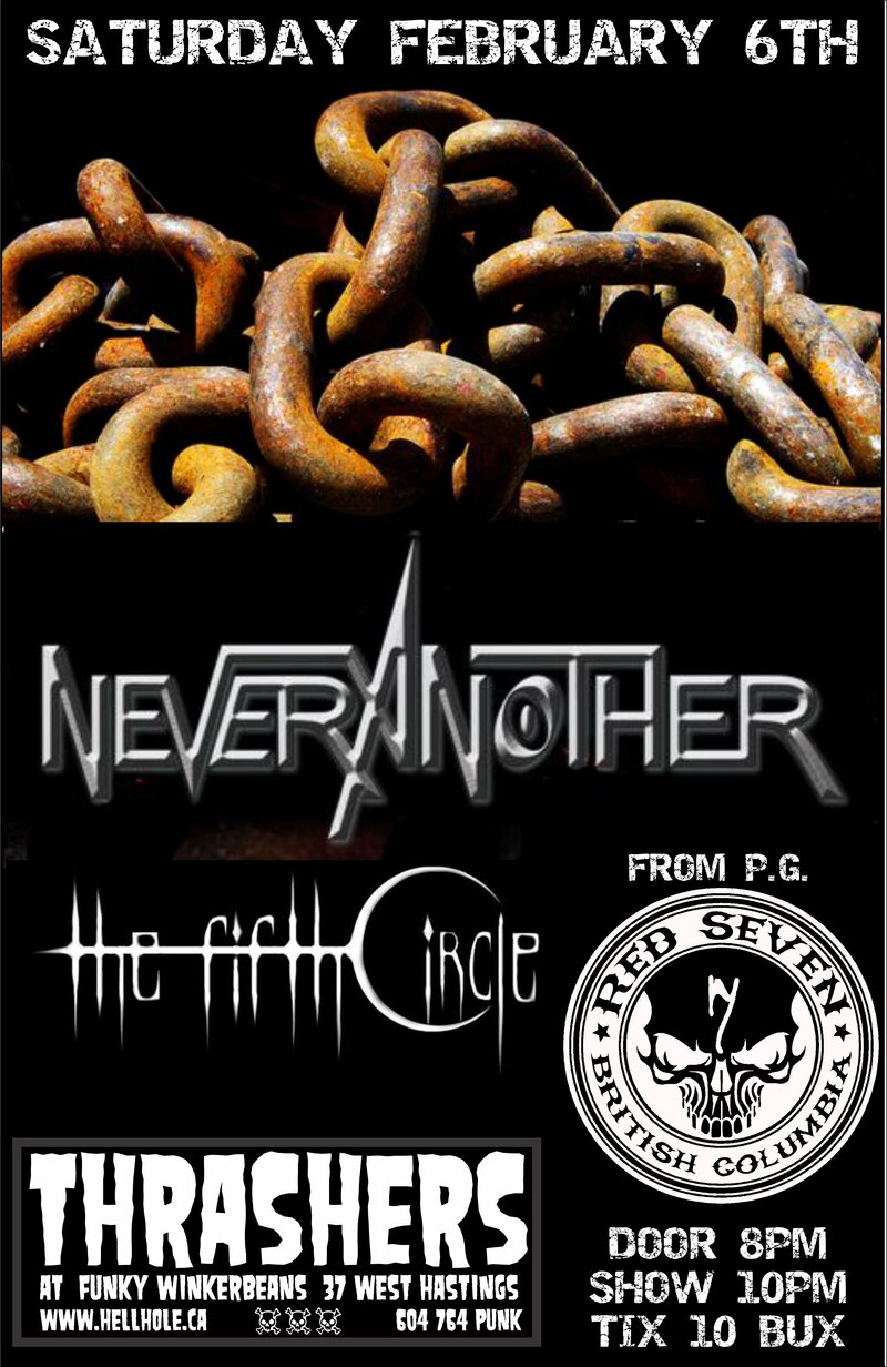 Never Another, The Fifth Circle, RED 7 @ Funky Winker Beans Feb 6 2016 - May 6th @ Funky Winker Beans