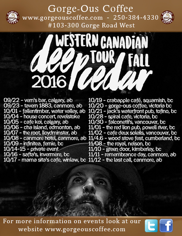 Deep Cedar @ Gorge-ous Coffee Oct 20 2016 - Jun 5th @ Gorge-ous Coffee