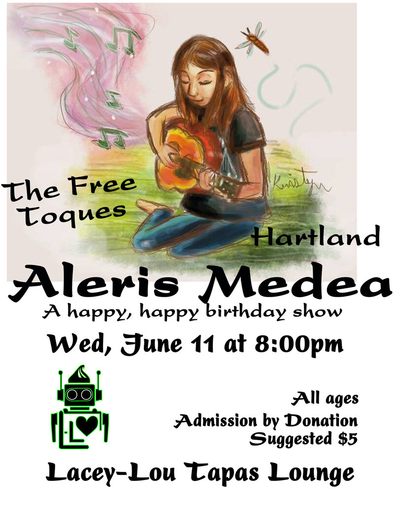 Aleris Medea, Hartland, The Free Toques @ Lacey-Lou Tapas Lounge Jun 11 2014 - Jun 5th @ Lacey-Lou Tapas Lounge