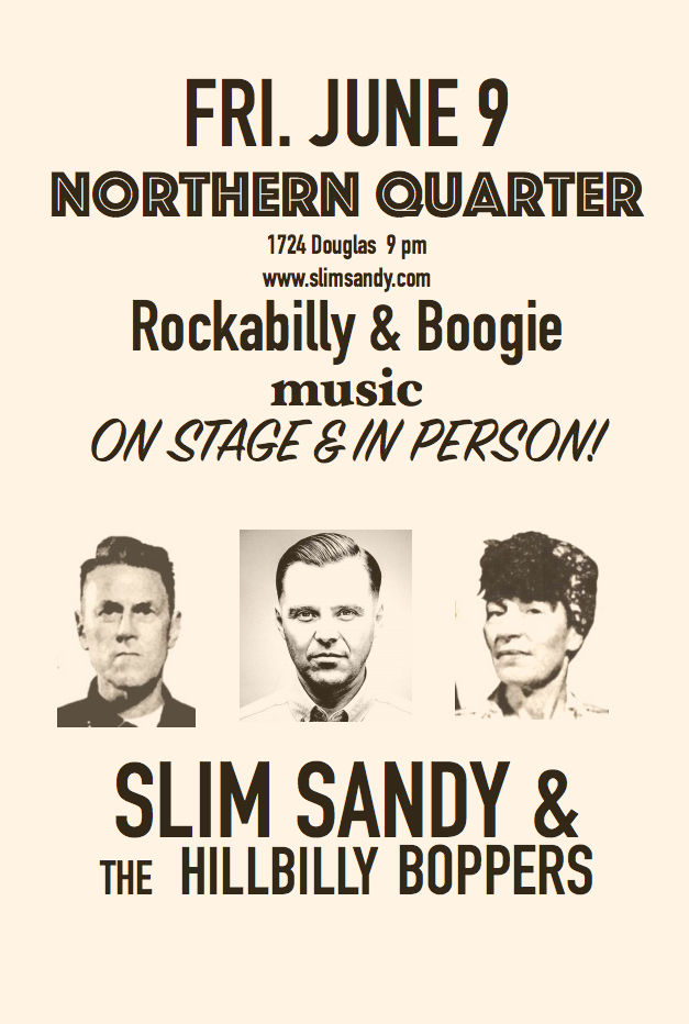 Rockabilly party: Slim Sandy and the Hillbilly Boppers @ Northern Quarter Jun 9 2017 - May 6th @ Northern Quarter