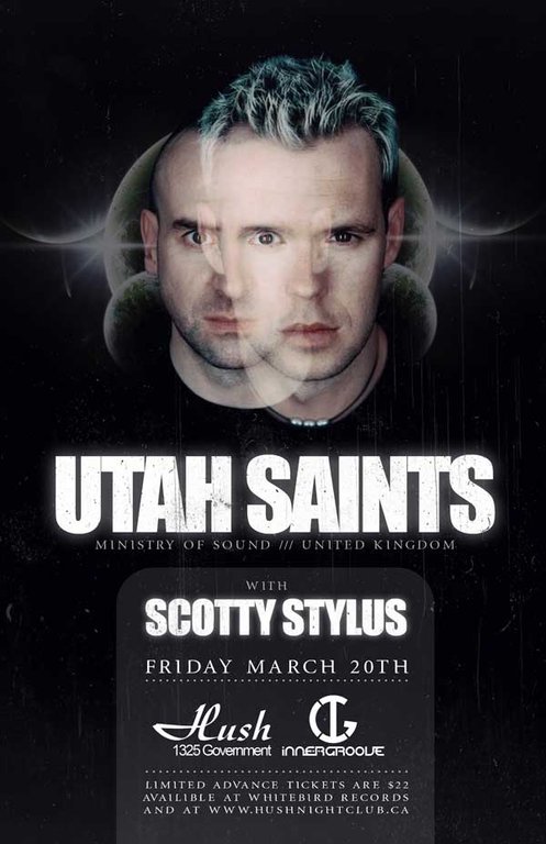 Utah Saints, Scotty Stylus @ Hush Mar 20 2009 - Jun 6th @ Hush