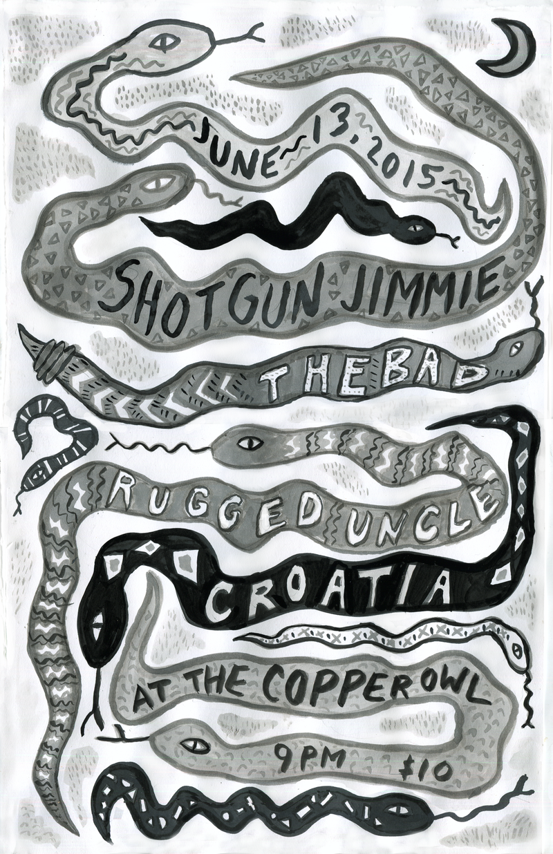 Shotgun Jimmie, The Bad, Rugged Uncle, CROATIA @ Copper Owl Jun 13 2015 - May 7th @ Copper Owl