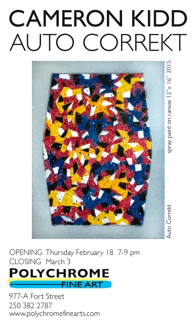 Auto Correkt by: Cameron Kidd @ Shawn Shepherd Feb 18 2016 - May 5th @ Shawn Shepherd
