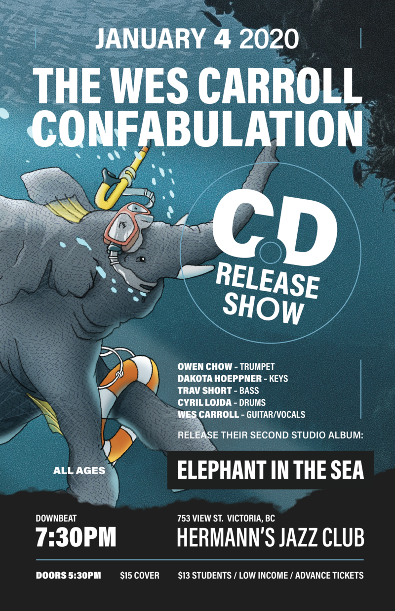 Wes Carroll Confabulation CD Release Party - May 6th @ Hermann's Jazz Club