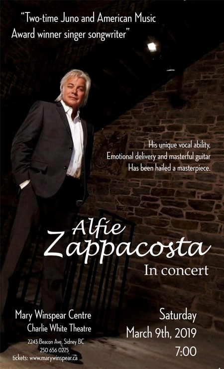 Alfie Zappacosta in Concert @ Mary Winspear Centre Mar 9 2019 - Jun 5th @ Mary Winspear Centre