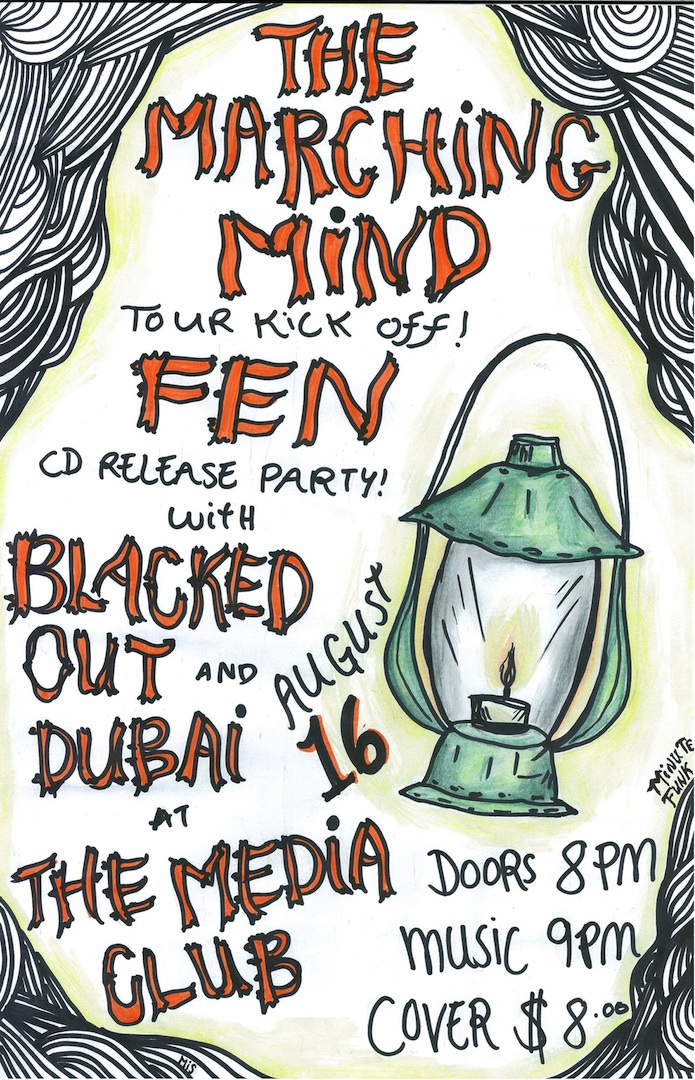 Marching Mind, Fen, Blacked Out, Dubai @ The Media Club Aug 16 2012 - May 8th @ The Media Club