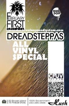 All vinyl DnB special!: Dreadsteppas,  @ Hush Feb 1 2012 - May 5th @ Hush