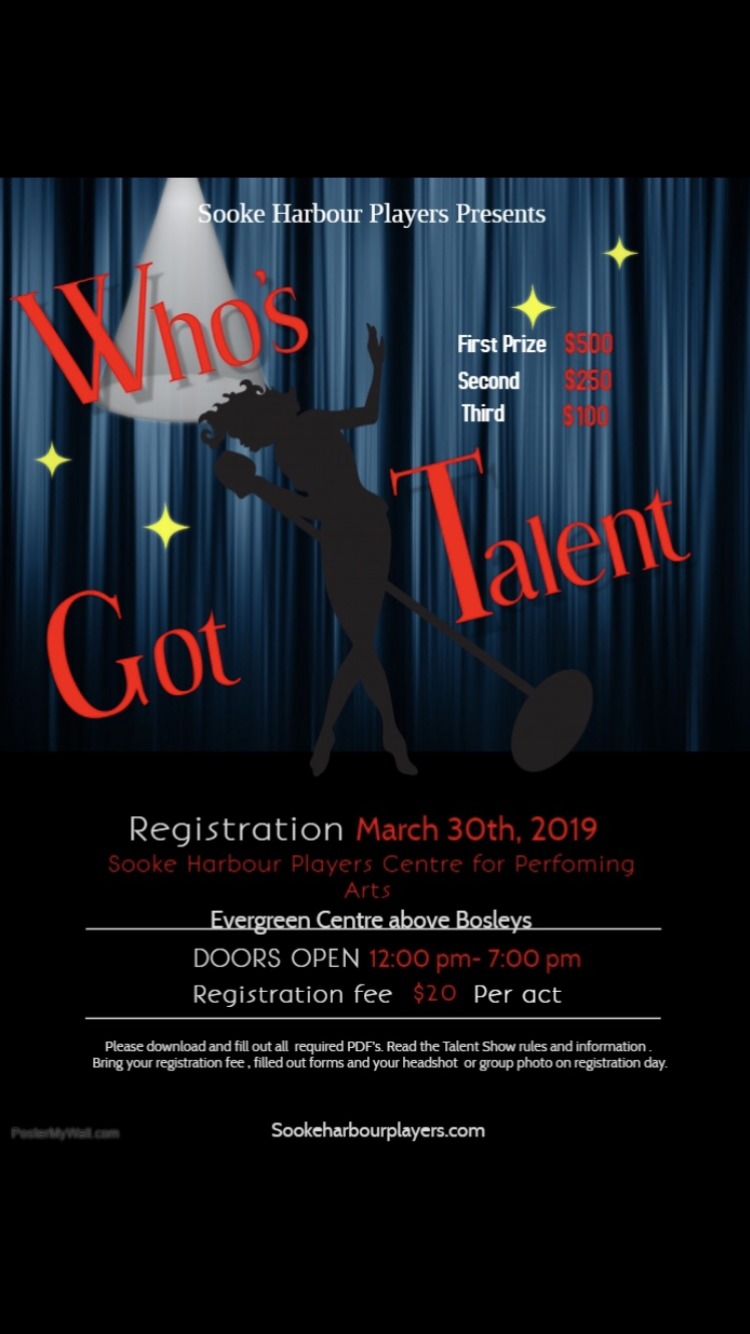 &lsquo;Who&rsquo;s Got Talent&rsquo; Registration Day @ Evergreen Centre Sooke Mar 30 2019 - Jun 4th @ Evergreen Centre Sooke