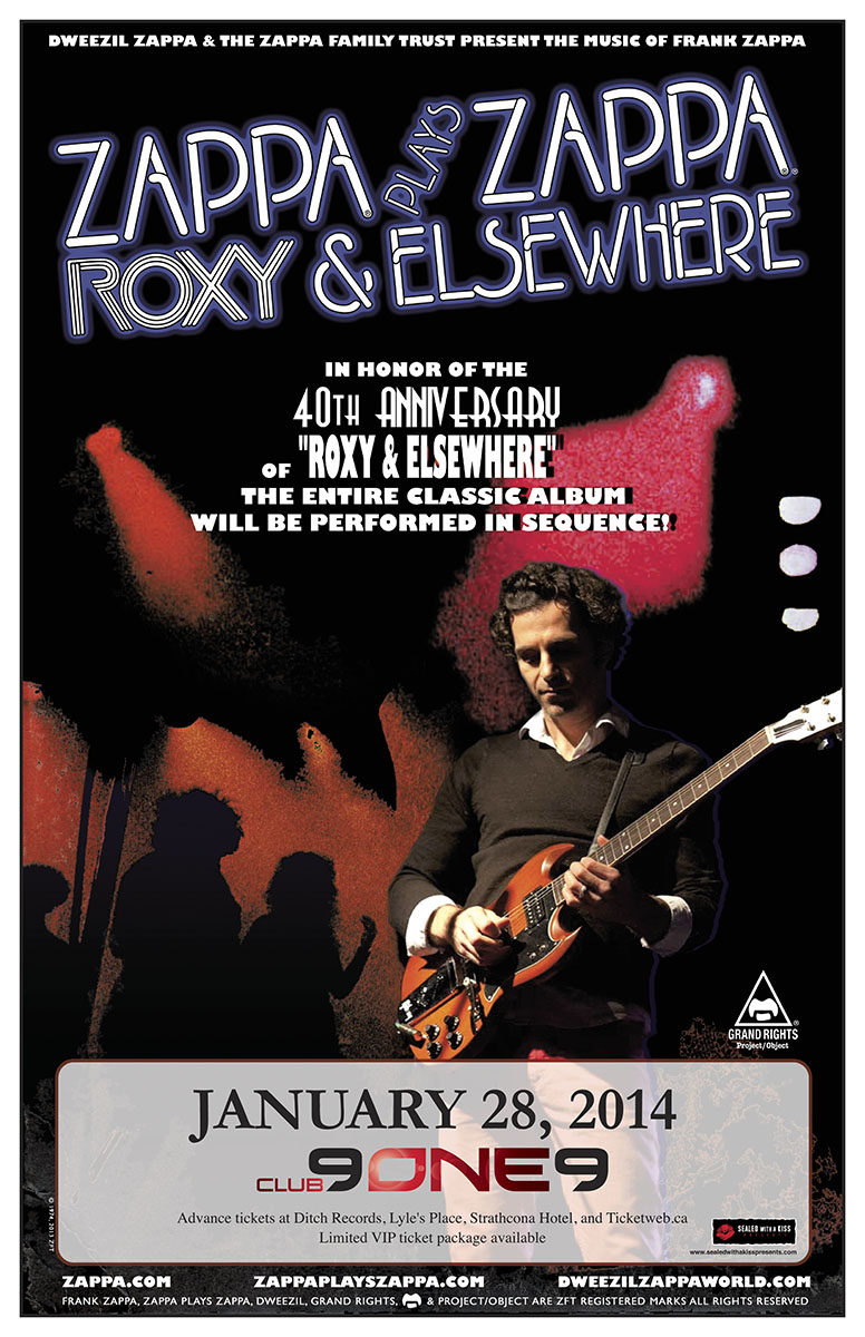 ROXY & ELSEWHERE 40th Anniversary Tour: Zappa Plays Zappa @ Distrikt Jan 28 2014 - May 1st @ Distrikt