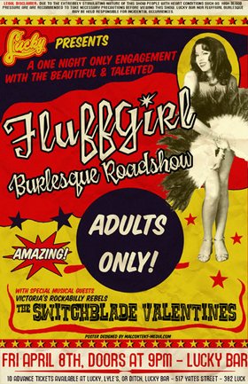 Rockabilly Burlesque Show!: Fluffgirl Burlesque Academy, The Switchblade Valentines @ Lucky Bar Apr 8 2005 - Jun 6th @ Lucky Bar