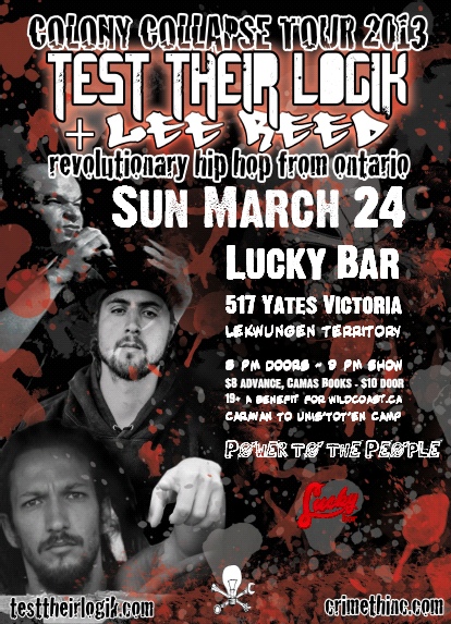 Colony Collapse Tour: Lee Reed of Warsawpack, Test Their Logik @ Lucky Bar Mar 24 2013 - May 10th @ Lucky Bar