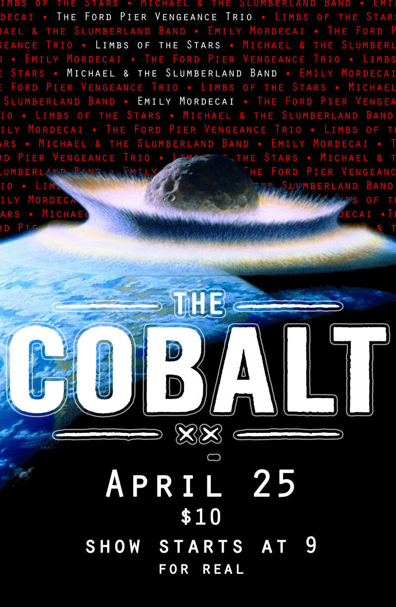 Ford Pier Vengeance Trio, Limbs of the Stars, Micheal and the Slumberland Band , Emily Mordecai @ The Cobalt Apr 25 2018 - May 6th @ The Cobalt