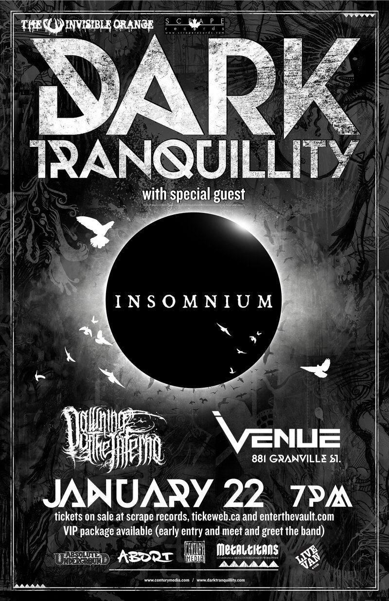 Dark Tranquillity, Insomnium, Dawning of the Inferno @ Venue - Jan 22, 2015