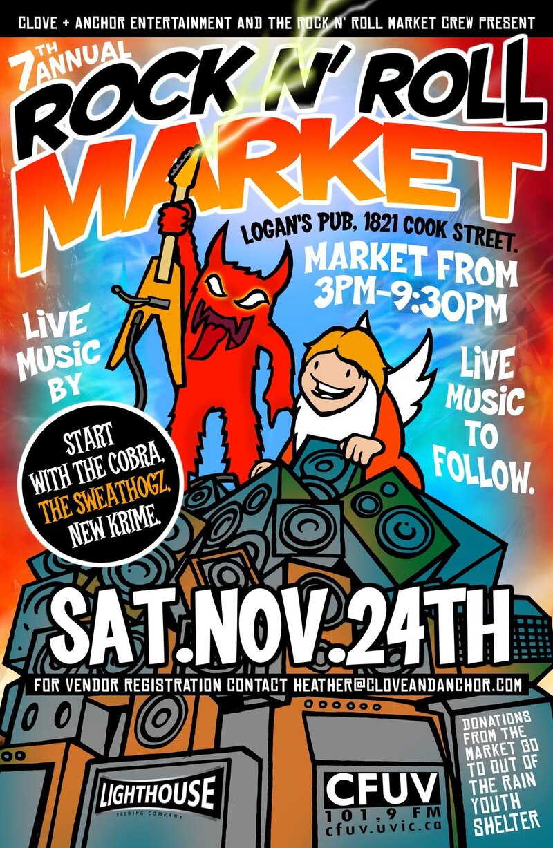 7th Annual Rock, Rock, Rock n' Roll Market: START WITH THE COBRA, The Sweathogz, the New Krime @ Logan's Pub Nov 24 2012 - May 14th @ Logan's Pub
