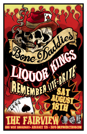 Bone Daddies, Liquor Kings, REMEMBER LITE-BRITE @ Fairview Pub Aug 18 2012 - May 13th @ Fairview Pub