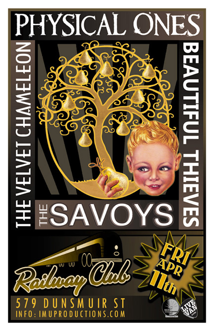 Physical Ones,  BEAUTIFUL THIEVES, The Velvet Chameleon, The SAVOYS @ Railway Club Apr 11 2014 - May 8th @ Railway Club