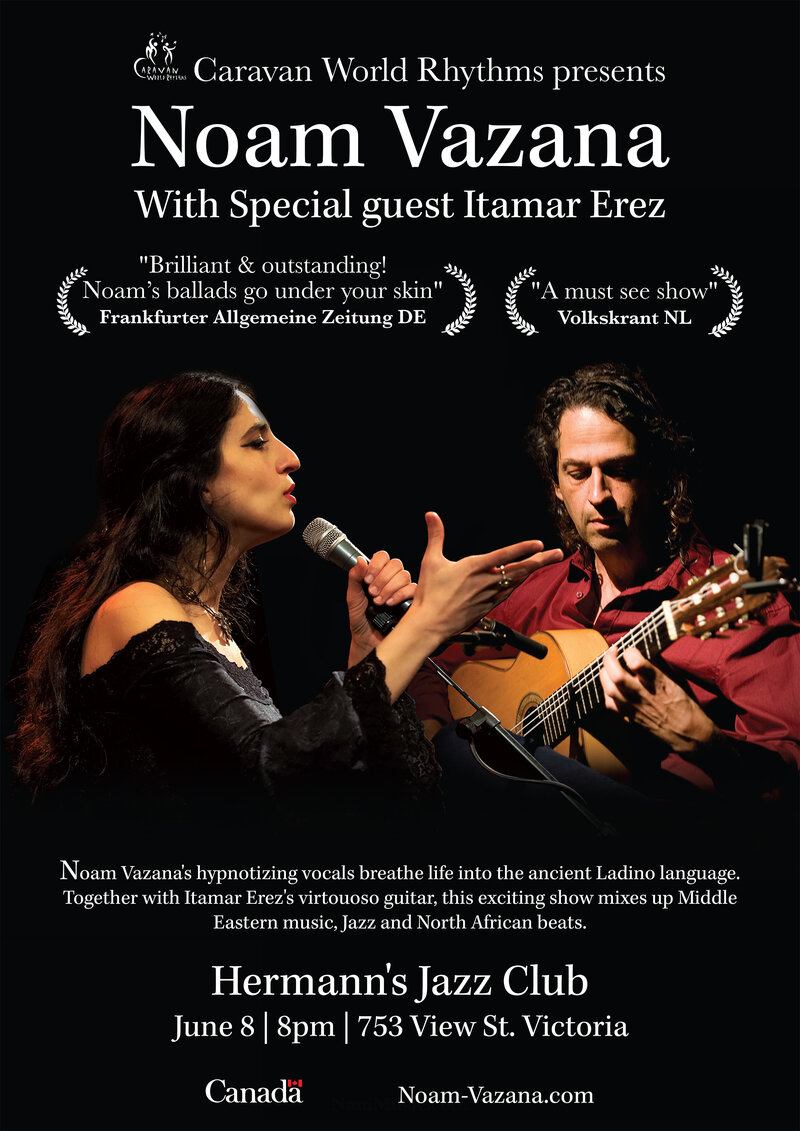 NOAM VAZANA with Special Guest Itamar Erez @ Hermann's Jazz Club Jun 8 2017 - Jun 10th @ Hermann's Jazz Club