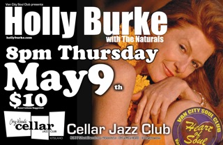 Holly Burke (& THE NATURALS) @ The Cellar Restaurant/Jazz Club - May 09, 2013