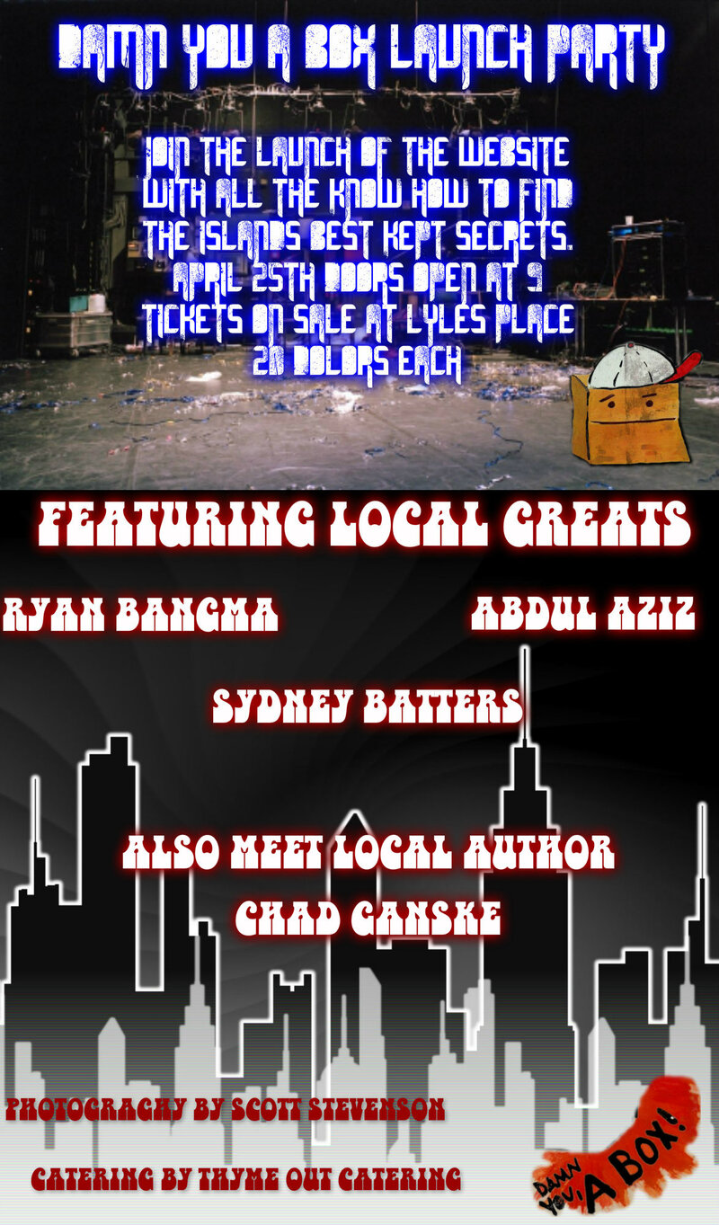 Damn You A Box Goes Live: Ryan Bangma, Abdul Aziz, Sydney Batters @ Victoria Event Centre Apr 25 2014 - Jun 10th @ Victoria Event Centre