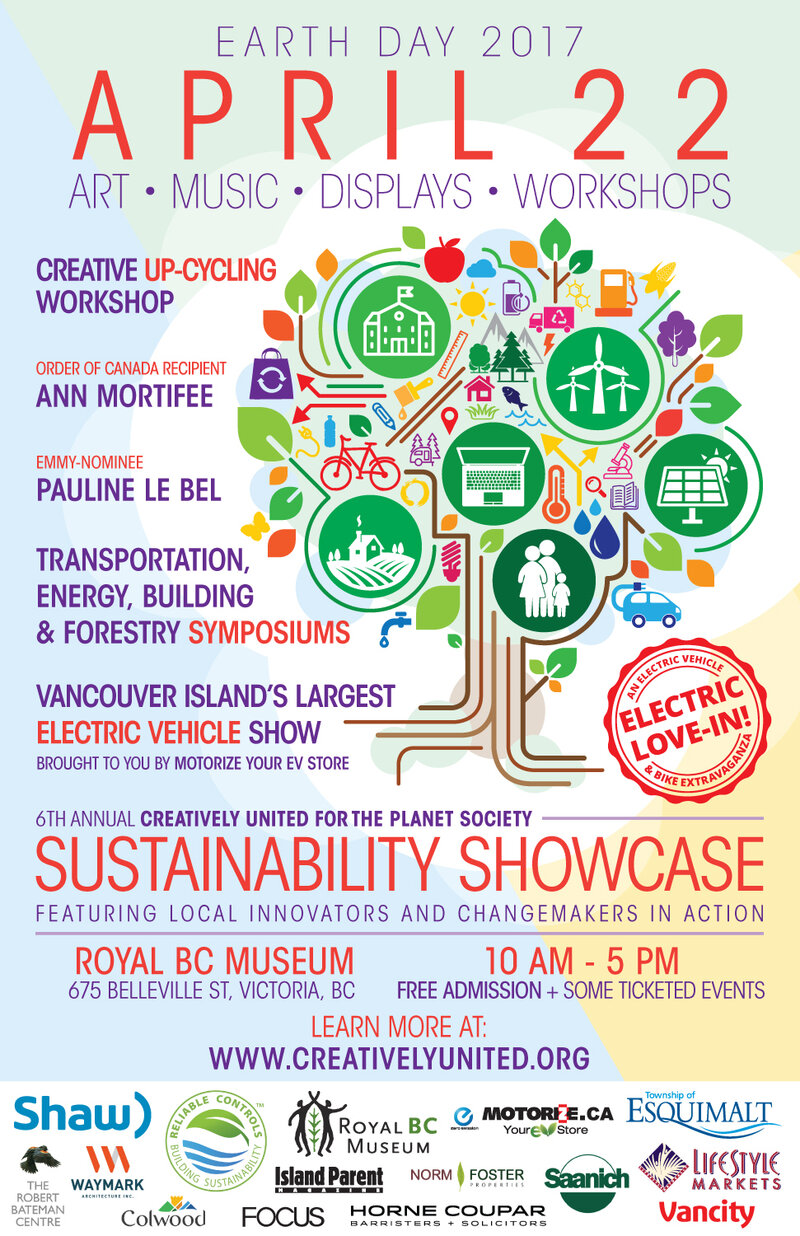 6th Annual Creatively United Earth Day Festival & Sustainability Showcase @ Royal British Columbia Museum - Apr 22, 2017