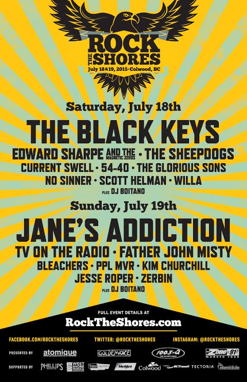 The Black Keys, Jane's Addiction, Jesse Roper @ Rock the Shores - Jul 19, 2015
