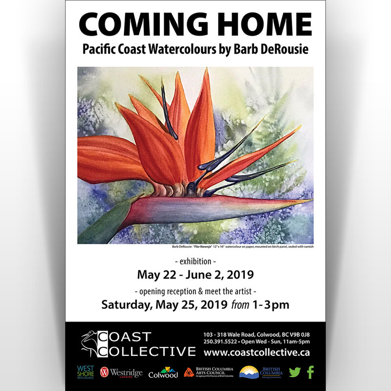 Coming Home &ndash; Pacific Coast Watercolours by Barb DeRousie @ Coast Collective Art Society May 22 2019 - Jun 25th @ Coast Collective Art Society