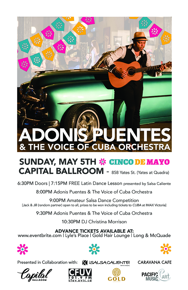 Adonis Puentes, The Voice of Cuba Orchestra @ Capital Ballroom May 5 2019 - May 7th @ Capital Ballroom