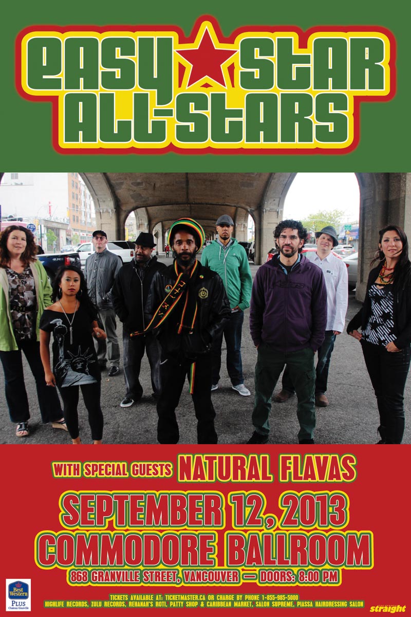 Note: MOVED from the Commodore to Venue: Easy Star All Stars, Natural Flavas @ Venue Sep 12 2013 - May 6th @ Venue
