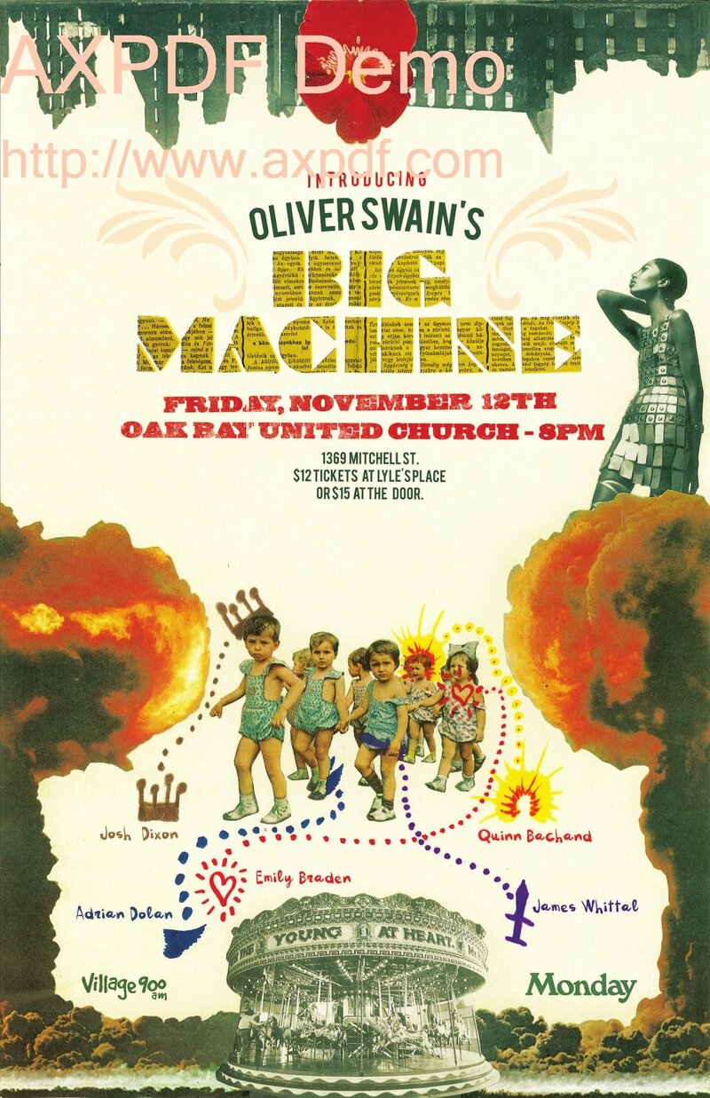 Introducing: Oliver Swain's BIG MACHINE @ Oak Bay United Church Nov 12 2010 - May 16th @ Oak Bay United Church
