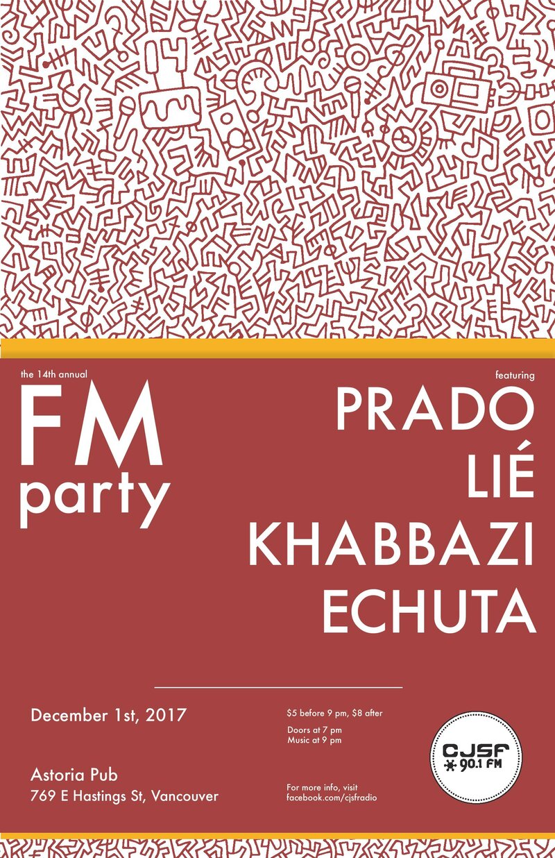 14th Annual FM Party: Prado, Khabbazi, Li&eacute;, Echuta @ The Astoria Dec 1 2017 - May 5th @ The Astoria