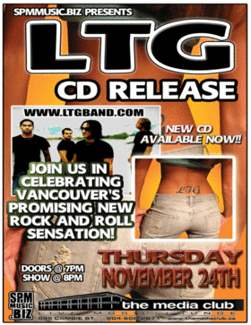 CD RELEASE SHOW FOR: LTG @ The Media Club Dec 31 1969 - May 23rd @ The Media Club