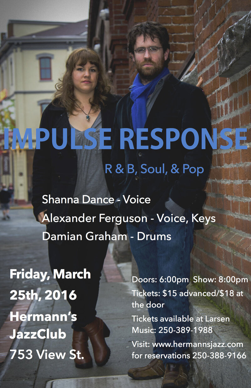 Impulse Response (R&B, Soul and Pop) @ Hermann's Jazz Club Mar 25 2016 - May 18th @ Hermann's Jazz Club