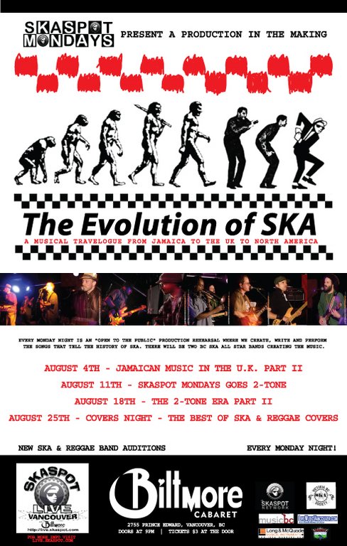 Skaspot Mondays present "The Evolution of Ska Music": Skaspot Live All Star Band @ The Biltmore Cabaret Aug 4 2008 - May 6th @ The Biltmore Cabaret