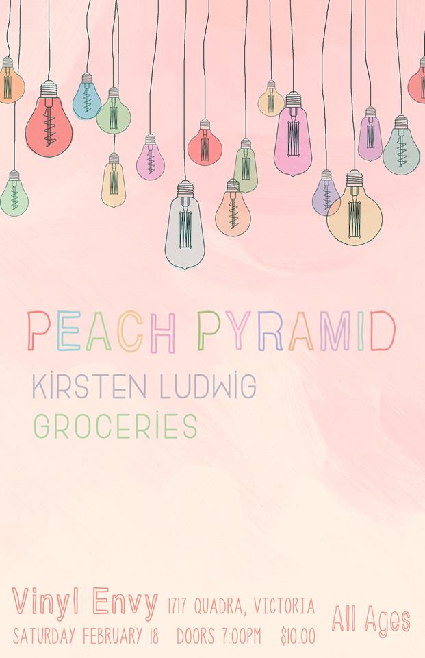 Peach Pyramid, Claire Butterfield, Groceries @ Vinyl Envy Feb 18 2017 - May 7th @ Vinyl Envy
