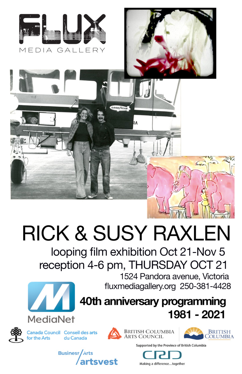 Rick Raxlen, Susy Raxlen @ Flux Media Gallery Oct 21 2021 - May 13th @ Flux Media Gallery