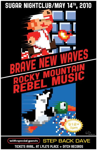 The best Reggae/SKA Party of the Summer hits SUGAR friday May 14th: Brave New Waves, Rocky Mountain Rebel Music, Step Back Dave @ Capital Ballroom May 14 2010 - May 6th @ Capital Ballroom