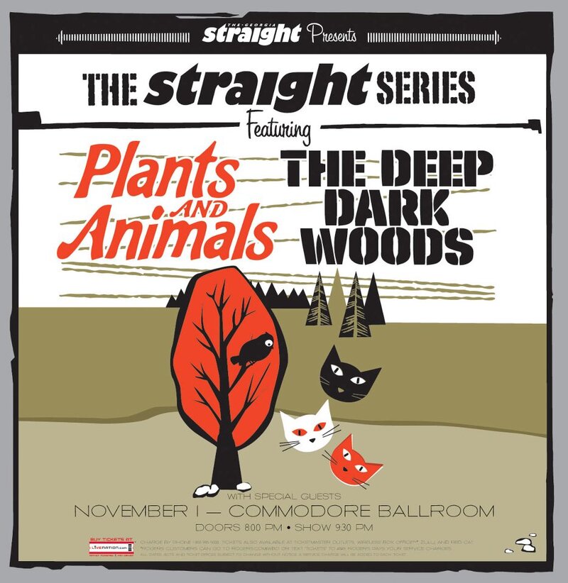 Plants and Animals, The Deep Dark Woods @ The Commodore Ballroom Nov 1 2012 - May 2nd @ The Commodore Ballroom