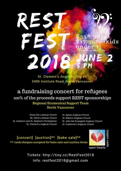 REST FEST 2018: Stephen King, Lynley Lewis @ St. Clement's Anglican Church - Jun 02, 2018