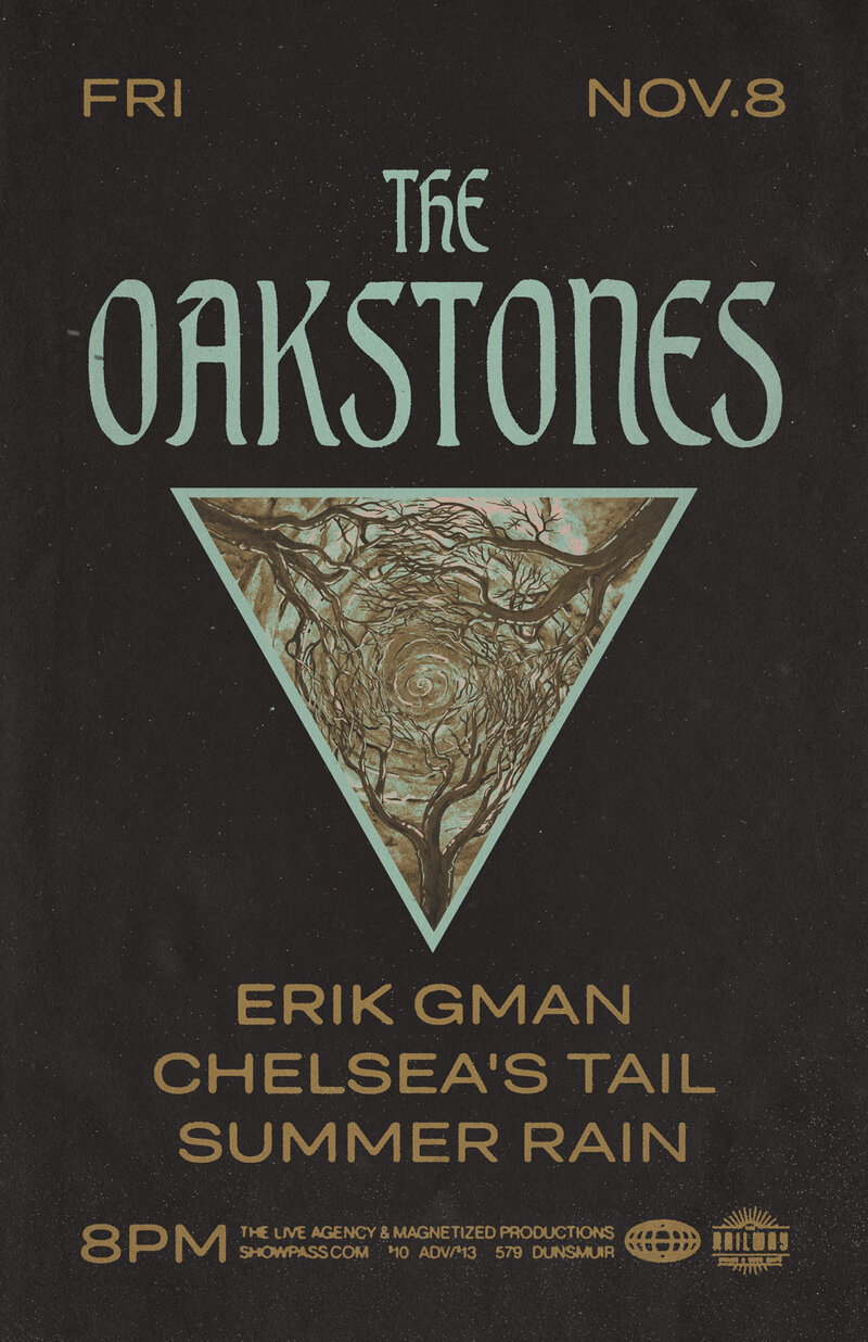 Oakstones + Guests: The Railway Stage: The Oakstones, Summer Rain, Chelsea's Tail, Erik Gman @ Railway Club Nov 8 2019 - May 13th @ Railway Club