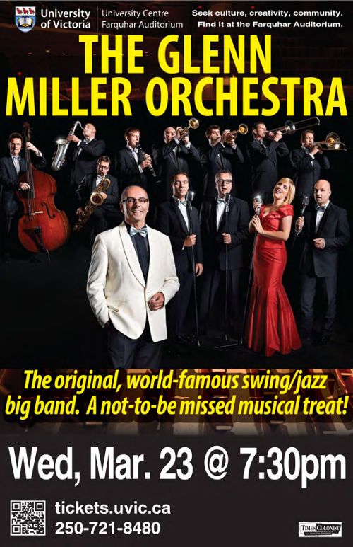 Glenn Miller orchestra @ The Farquhar at UVic Mar 23 2016 - Jun 9th @ The Farquhar at UVic