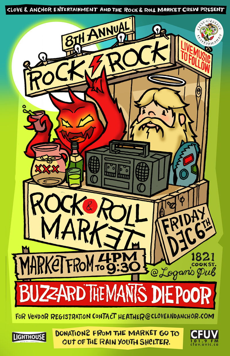 8th Annual Rock, Rock, Rock N' Roll Market: BuzzArd, LINE TRAPS, Die Poor @ Logan's Pub Dec 6 2013 - May 7th @ Logan's Pub