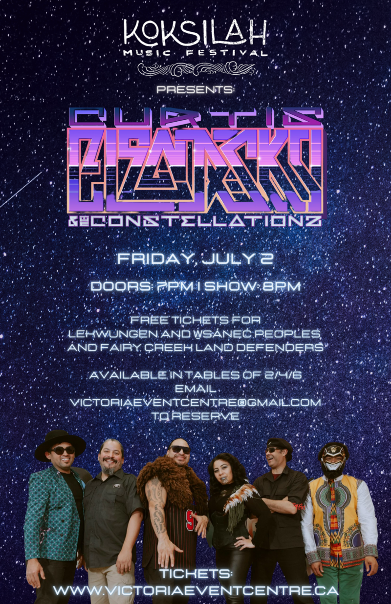 Curtis Clear Sky and Constellationz: Curtis Clear Sky and the Constellationz @ Victoria Event Centre Jul 2 2021 - May 6th @ Victoria Event Centre