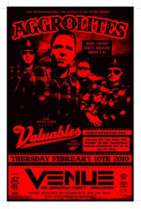 THE AGGROLITES RETURN TO VANCOUVER (Social Distortion pit stop): THE AGGROLITES, The Valuables, Slim Roy & Jonny Was @ Venue Feb 10 2011 - May 9th @ Venue