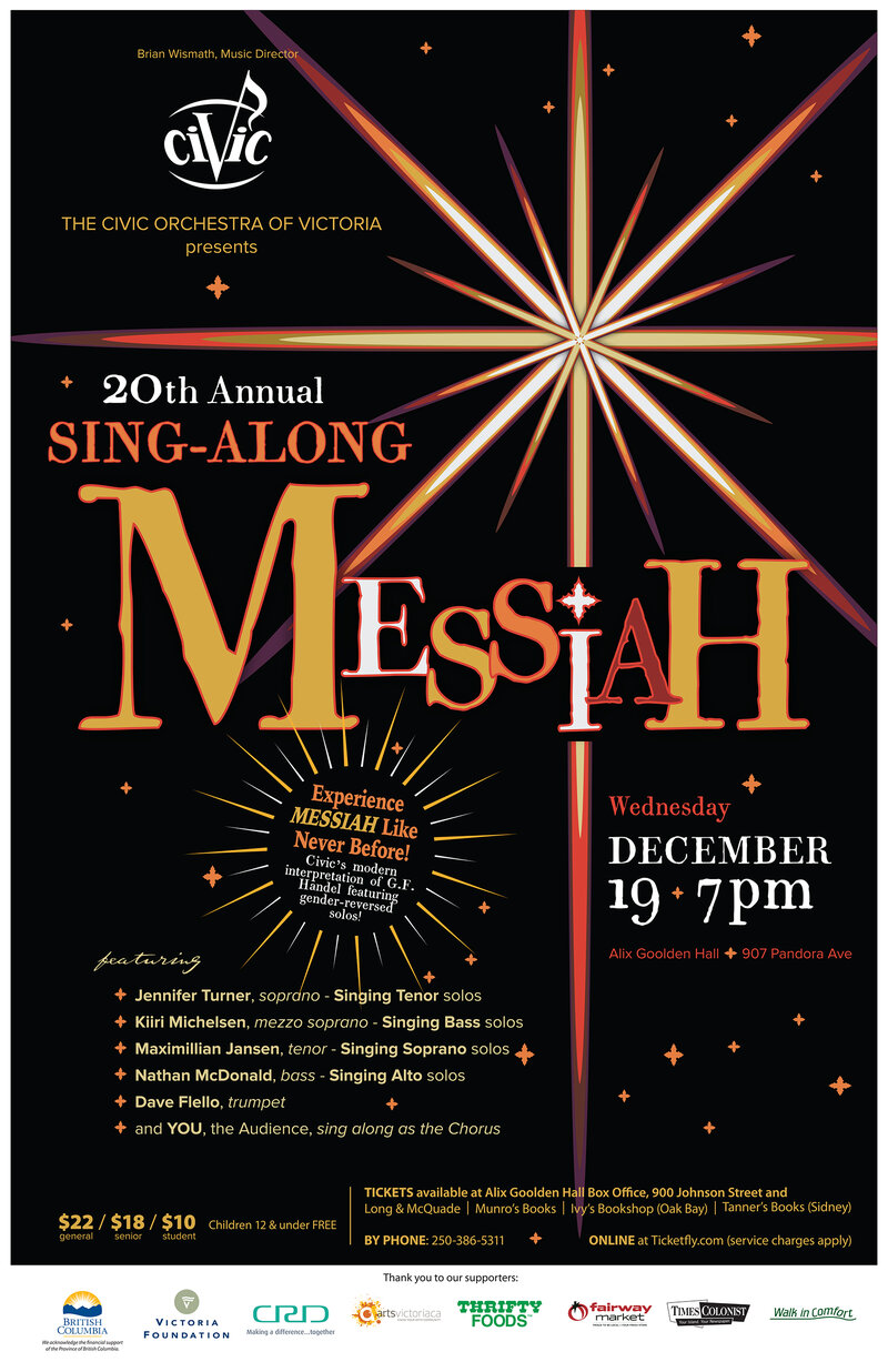 20th Annual Sing-Along Messiah: The Civic Orchestra of Victoria @ Alix Goolden Performance Hall Dec 19 2018 - May 1st @ Alix Goolden Performance Hall