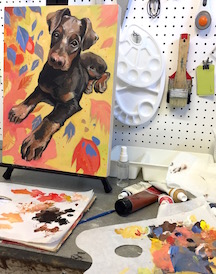Pet Portraits Painting Workshop: Laura Bonnie @ North Park Art Studio Jul 28 2019 - May 1st @ North Park Art Studio