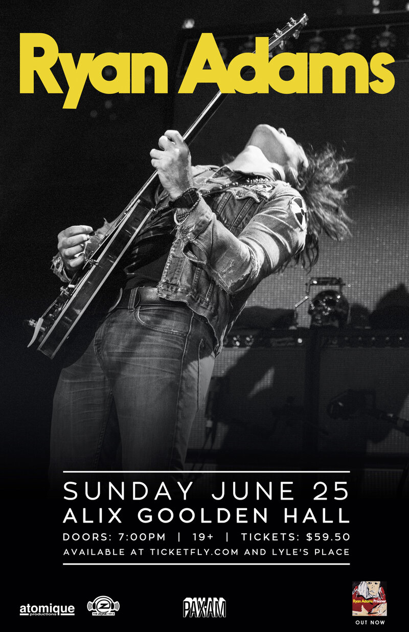 Ryan Adams, Karen Elson @ Alix Goolden Performance Hall - Jun 25, 2017