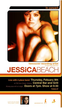 Bluesy Rock Original: Jessica Beach & the Boys @ Central Bar & Grill Feb 8 2007 - May 6th @ Central Bar & Grill
